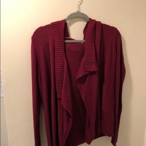 Red Hollister Hooded Cardigan